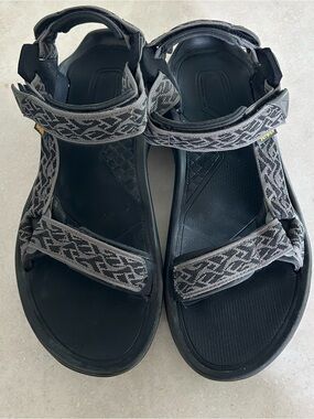 Teva Men's Black and Gray Adjustable Strap Sandals
